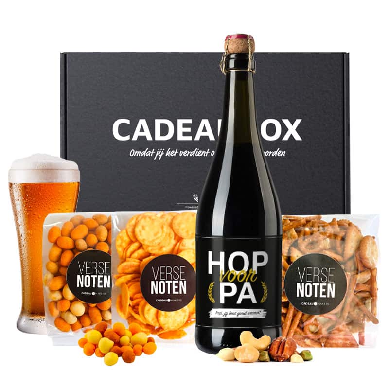 calcium Boven hoofd en schouder Imperial HOP voor PA | Hét Vader cadeaupakket met een luxe bierfles én snacks!