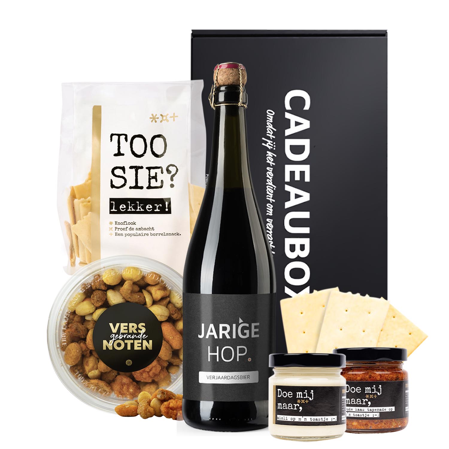 Verjaardag bierpakket | Cadeaubox Jarige Hop bier + snacks
