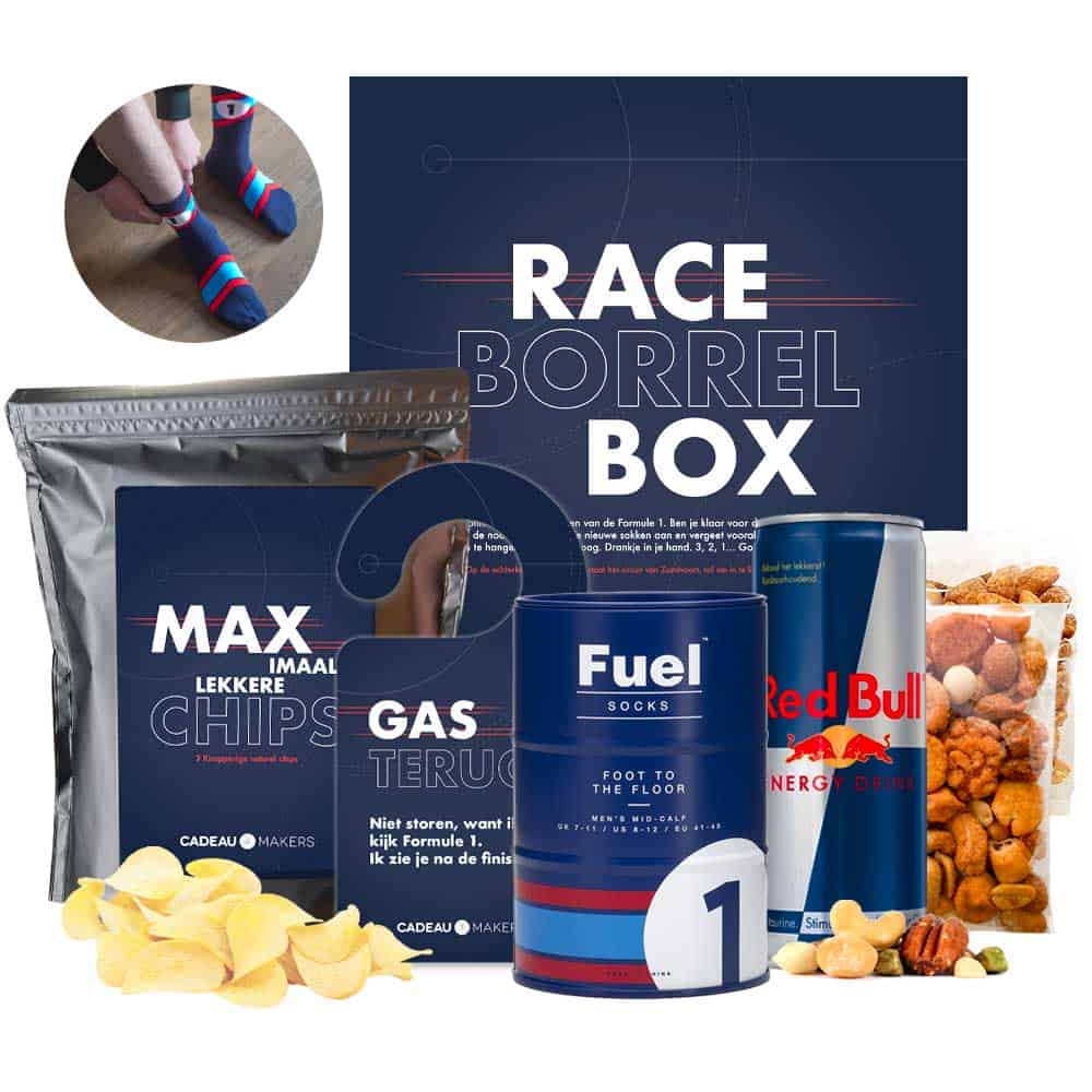 Race cadeau borrelbox tijdens Formule 1