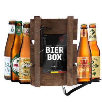 Bier Box; houten bierbox met breekijzer mannen cadeau