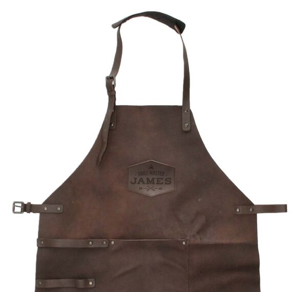 Leren bbq schort bruin